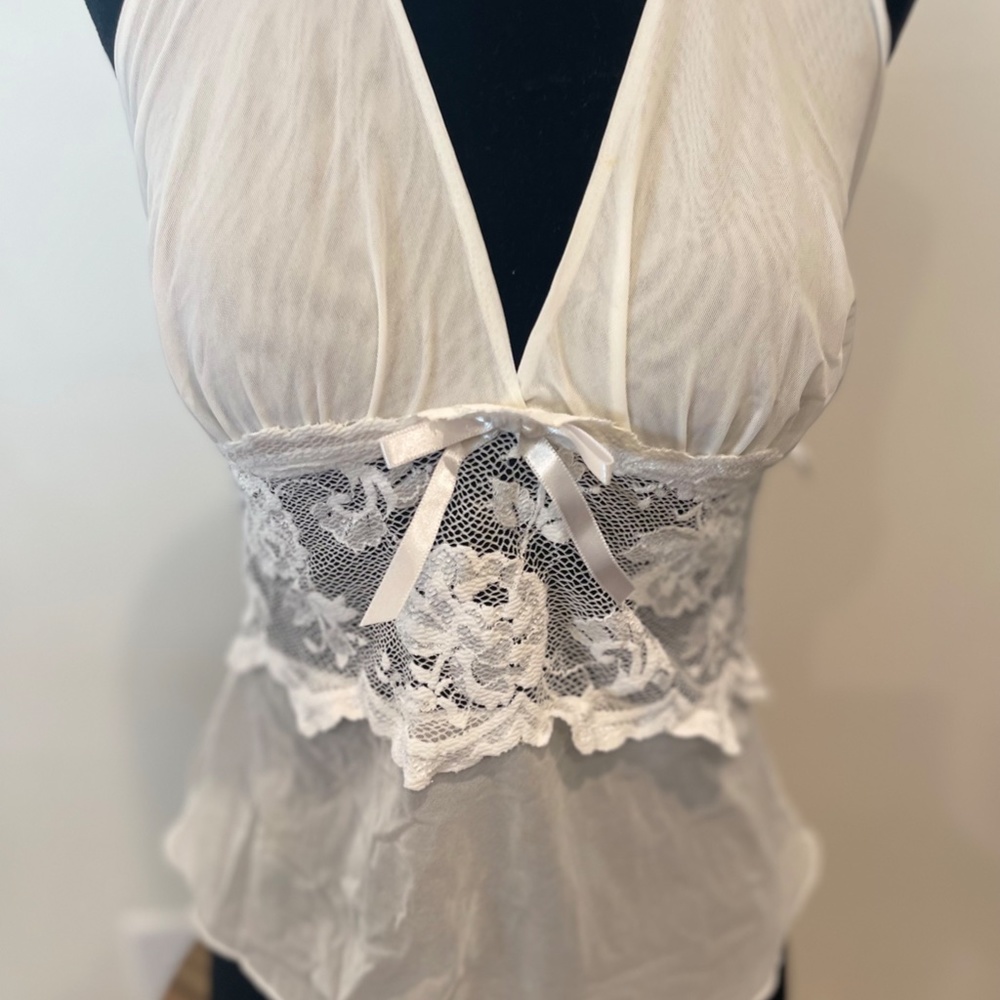 Wedding Lingerie Babydoll set, White Lingerie top and pants, Set for Bride, Lace